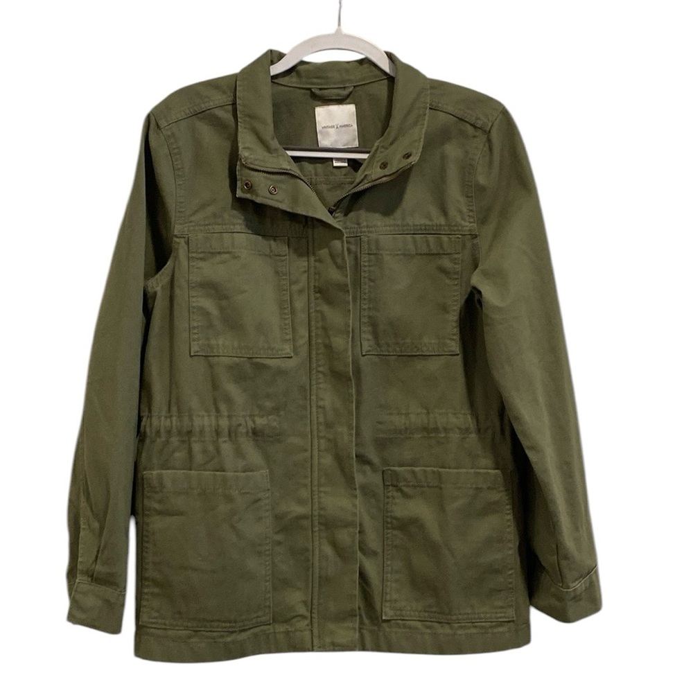 Vintage America Barn Work Coat Army Green Women’s M 100% Cotton